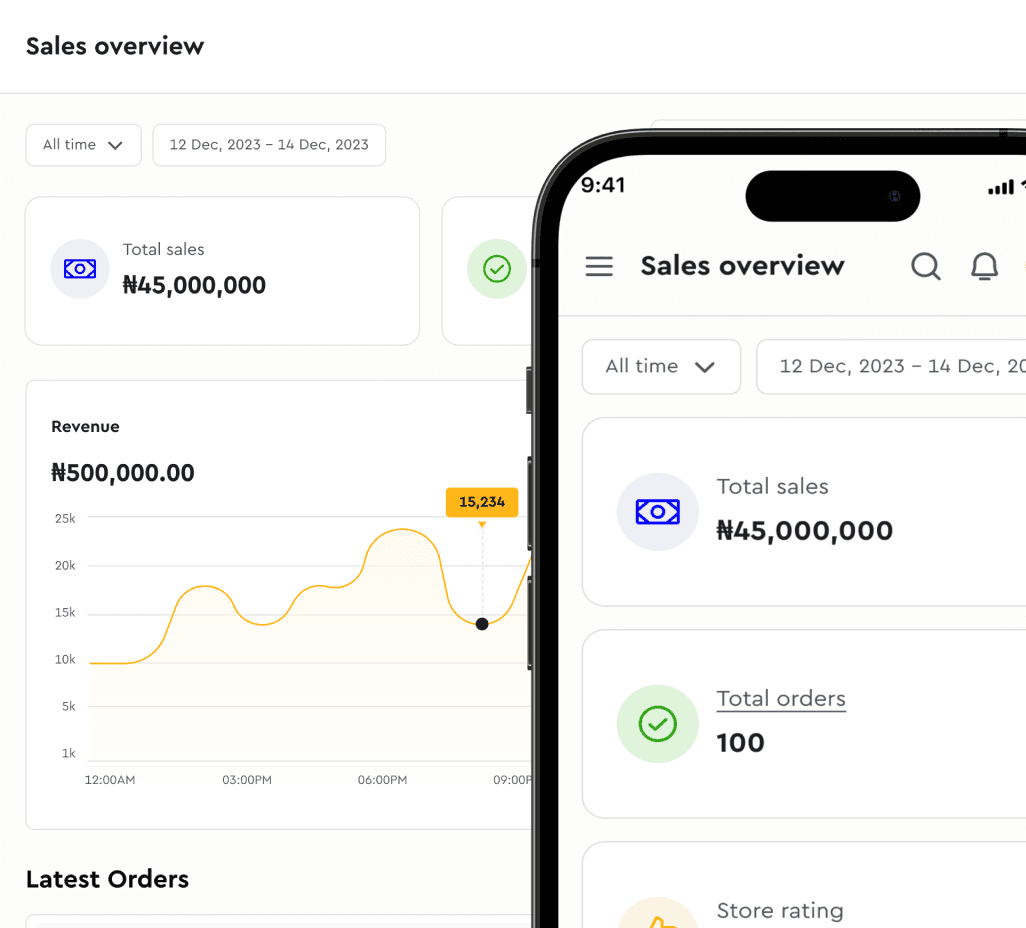 Kodee provides an intuitive dashboarrd to view sales